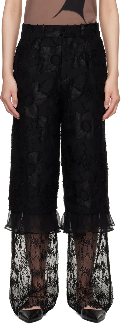 Collina Strada Black Geranium Trousers