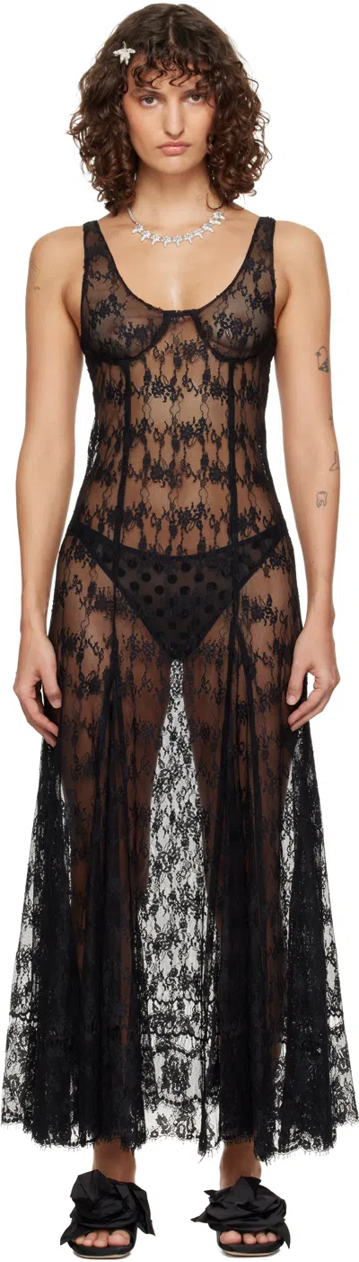 Collina Strada Black Pamela Maxi Dress