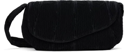 Collina Strada Black Pleated Caterpillar Messenger Bag