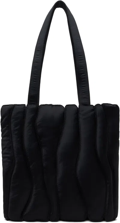 Collina Strada Black Satin Caterpillar Tote