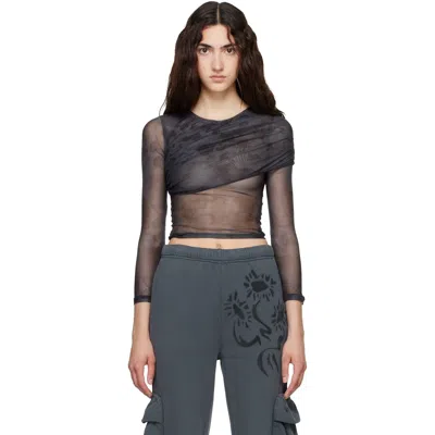 Collina Strada Black Wrapped Cardio Crew T-shirt