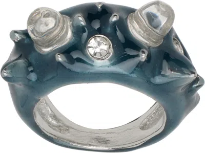 Collina Strada Blue Demi Alien Ring In Sea Blue