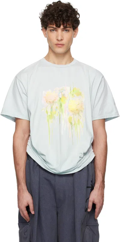 Collina Strada Blue Katina Duo T-shirt In Storm Flower Drip