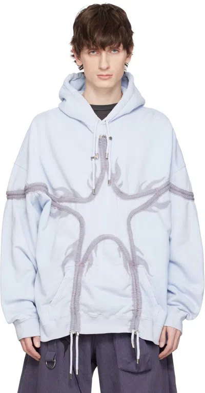 Collina Strada Blue Star Hoodie In Sky Flames