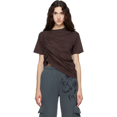 Collina Strada Brown Amaryllis Duo T-shirt
