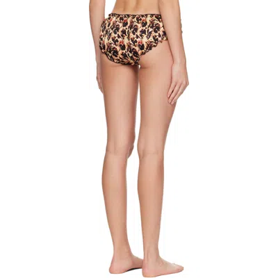 Collina Strada Brown Leopard Peony Magnolia Briefs Pants