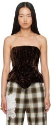 Collina Strada Brown Strong Corset In Brown