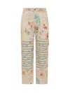 Collina Strada Womens Beige Cotton Jeans In Beige