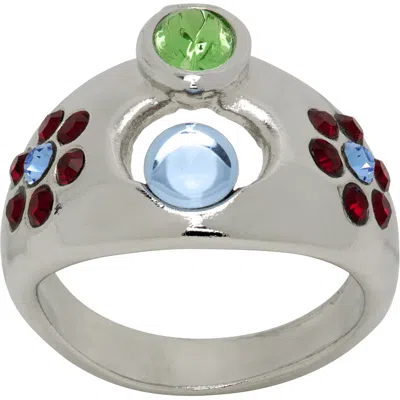 Collina Strada Cosmic Daisy Ring In Sky Ruby