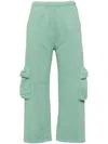 Collina Strada Cotton Cargo Track Pants In Green