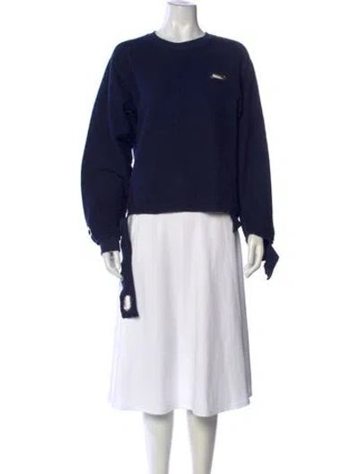 Pre-owned Collina Strada Crew Neck Long Sleeve Sweatshirt In Blue