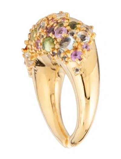 Pre-owned Collina Strada Crystal Encrusted Abstract Ear Cuff In Multicolor