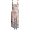 Collina Strada Cypress Painted Daisy Lace Trim Slipdress In Neutral