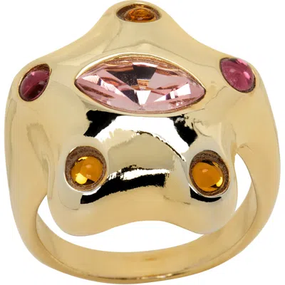 Collina Strada Demi Starlette Ring In Gold Pink