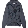 Collina Strada Drawstring Detail Cotton Hoodie In Gray