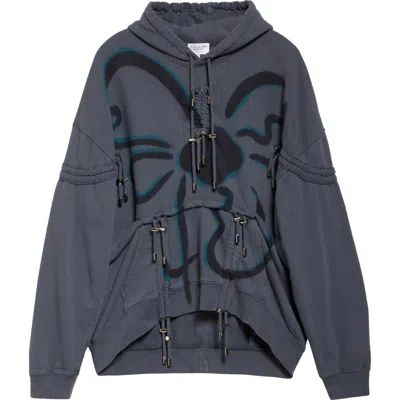 Collina Strada Drawstring Detail Cotton Hoodie