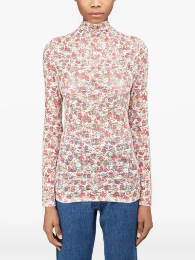 Collina Strada Floral-print Long-sleeve Top In Multi