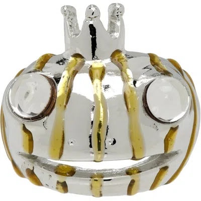 Collina Strada Frog Prince Ring In Gold Stripe