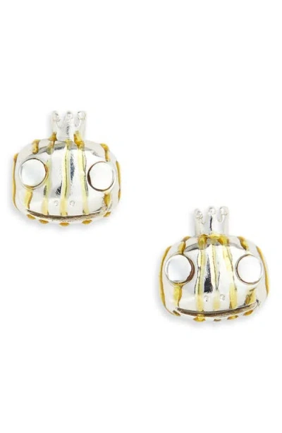 Collina Strada Frog Prince Stud Earrings In Gold