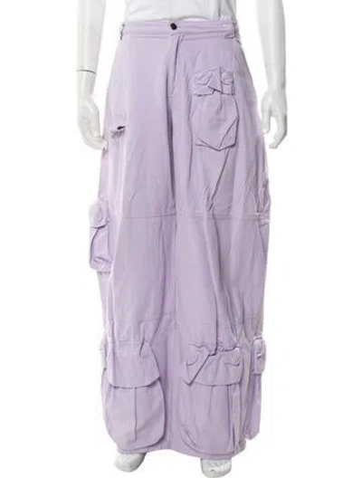Pre-owned Collina Strada Graphic Print Cargo Pants In Purple