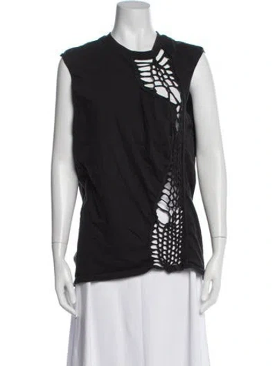 Pre-owned Collina Strada Graphic Print Crew Neck Top In Multicolor