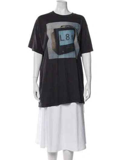 Pre-owned Collina Strada Graphic Print Crew Neck T-shirt In Gray