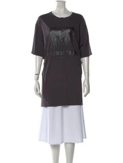 Pre-owned Collina Strada Graphic Print Crew Neck T-shirt In Gray