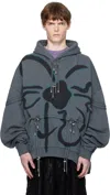 Collina Strada Gray Burst Hoodie In Gray