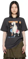 Collina Strada Woof Oversize Organic Cotton Graphic T-shirt In City Chick