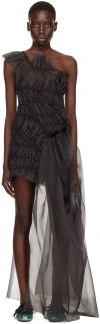 Collina Strada Gray Jazzelle Minidress In Charcoal