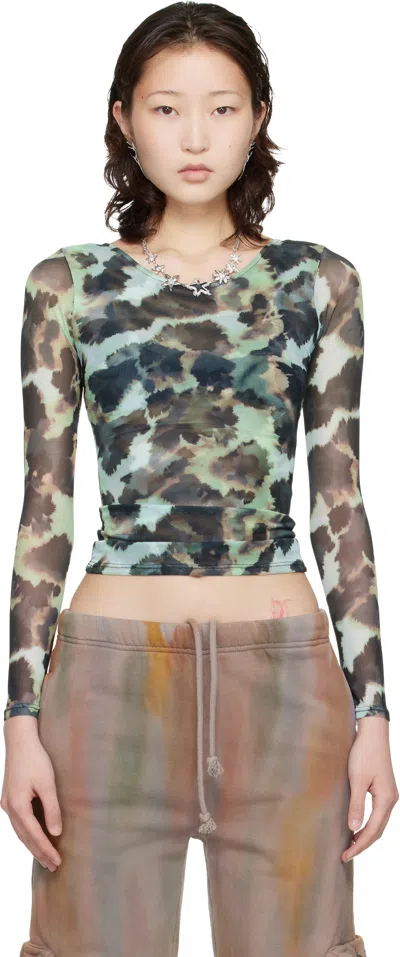 Collina Strada Green & Black Cardio Top