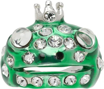 Collina Strada Green Frog Prince Ring In Green Freckles