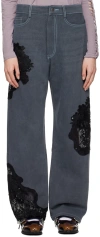 Collina Strada Grey Mikaela Jeans In Charcoal
