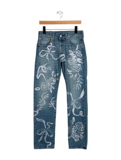 Pre-owned Collina Strada High-rise Straight Leg Jeans In Blue