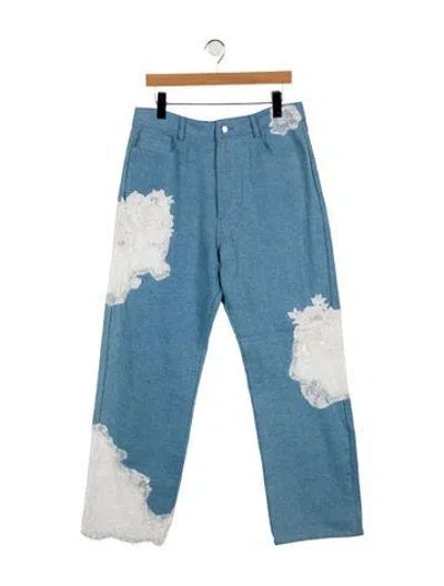 Pre-owned Collina Strada High-rise Wide Leg Jeans In Blue