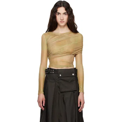 Collina Strada Khaki Wrapped Cardio Crew T-shirt