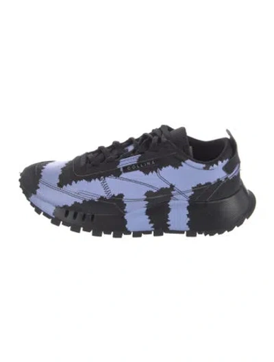 Pre-owned Collina Strada Leather Graphic Print Athletic Sneakers In Black