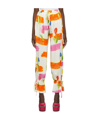COLLINA STRADA LOGO HIGH-RISE PRINTED PANTS