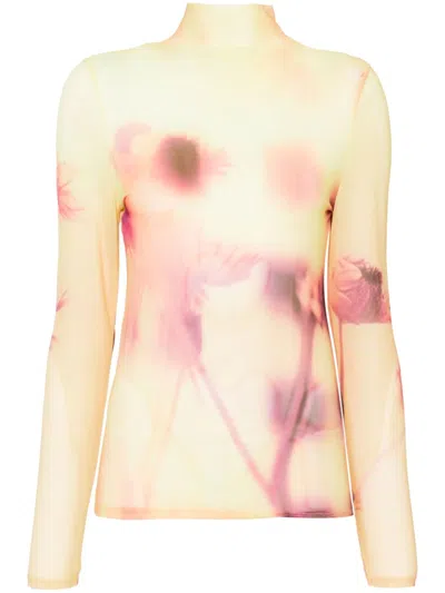 Collina Strada Meadow Plaid Cardio Nova Top In Yellow