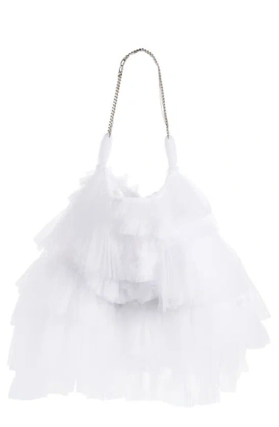 Collina Strada Medium Mist Tulle Bag In White