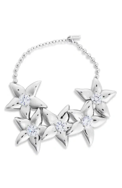 Collina Strada Mega Star Frontal Necklace In Crystal Clear