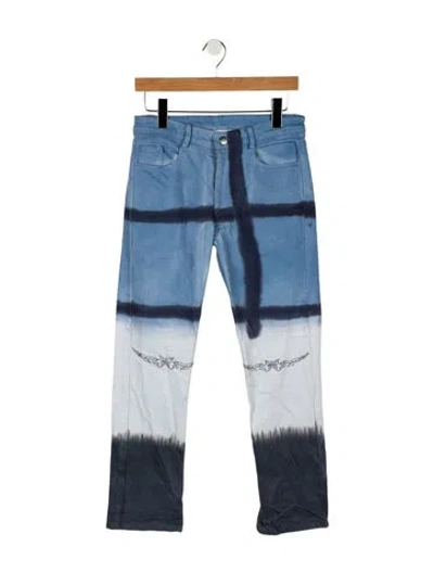 Pre-owned Collina Strada Mid-rise Straight Leg Jeans In Blue