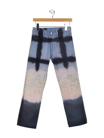 Pre-owned Collina Strada Mid-rise Straight Leg Jeans In Blue