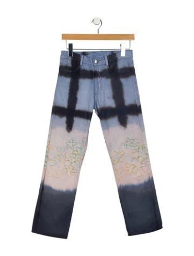 Pre-owned Collina Strada Mid-rise Straight Leg Jeans In Blue
