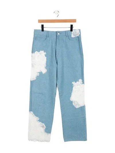 Pre-owned Collina Strada Mid-rise Straight Leg Jeans In Blue