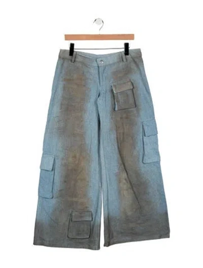 Pre-owned Collina Strada Mid-rise Wide Leg Jeans In Blue