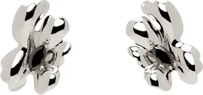 Collina Strada Molten Flower Earrings In Black