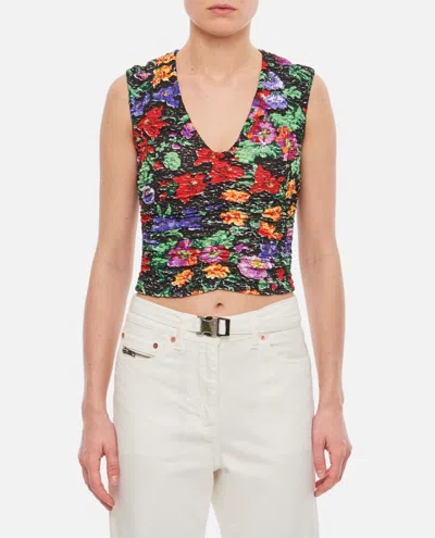 COLLINA STRADA MULTICOLOR FLORAL MAISIE JERSEY TOP