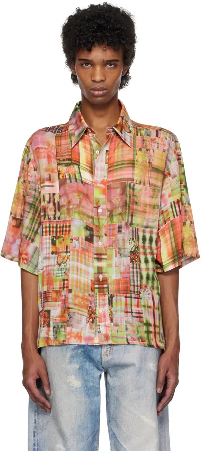 Collina Strada Multicolor Market Shirt In Rose Sylk