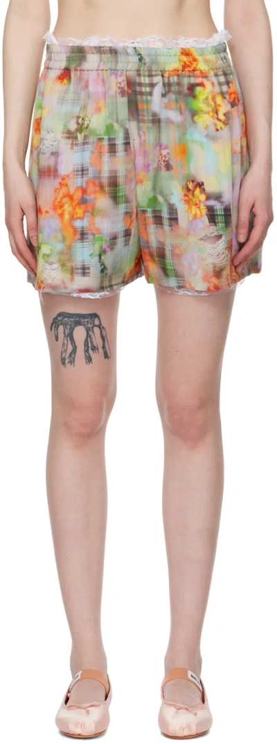 Collina Strada Multicolor Odeon Shorts In Garden Blur